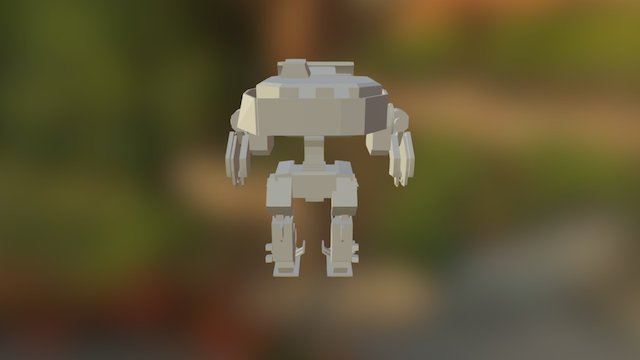 Finished Mech Non Meshed 3D Model