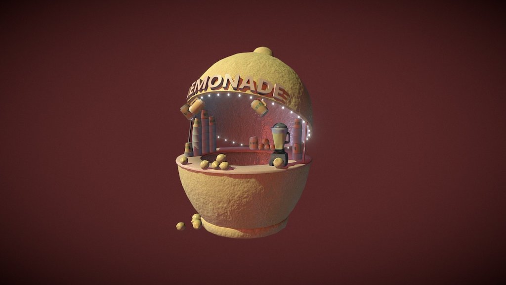 Animated Lemonade Stand 3D model by ansonweese [3c021fc] Sketchfab