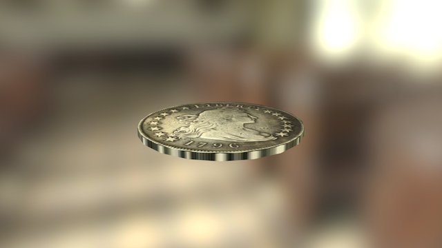 Coin Liberty 1796 scratch 3D Model