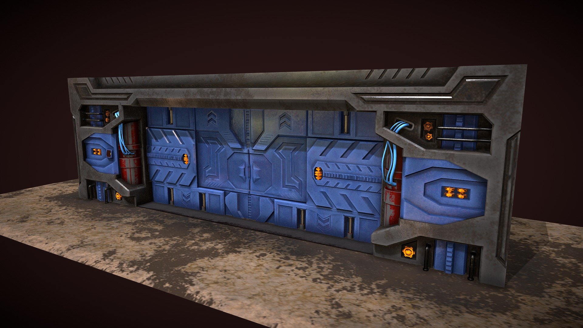 Sci Fi Door/Gate - Environment asset - Download Free 3D model by gbarzu ...