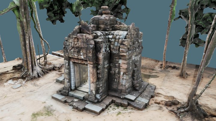 East Gate after restoration, Tanei temple 3D Model