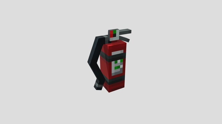 Half-Life in Minecraft. Fire extinguisher 3D Model