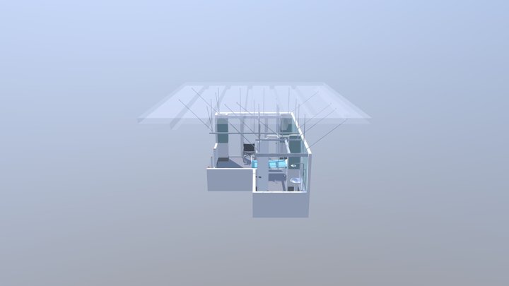 Hospital Bedroom 3D Model