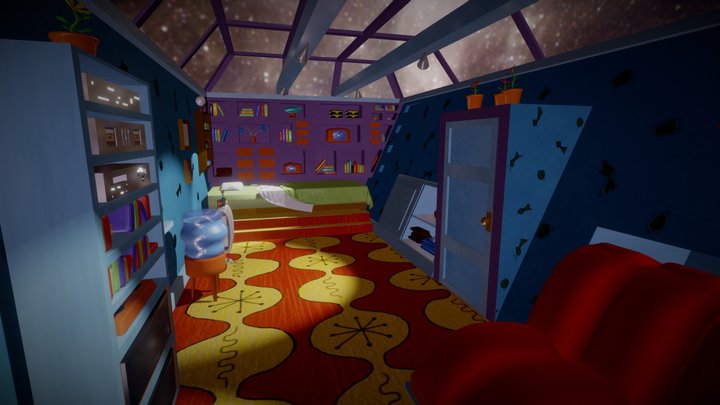 Hey Arnold's Room (Night) 3D Model