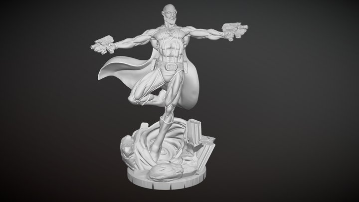 Superhero Miniature. 3D Model
