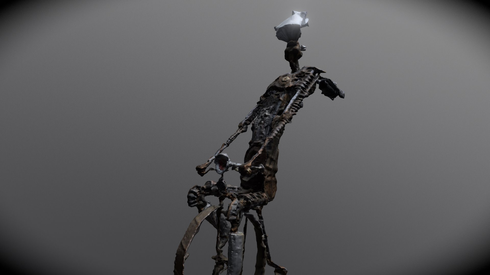 Mechanical Biker Statue