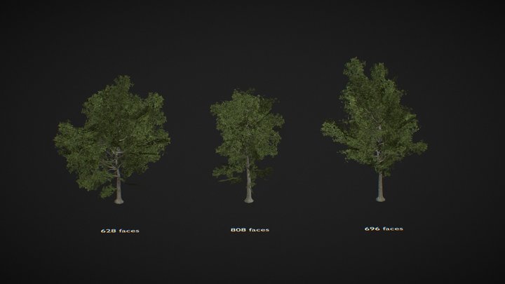 unos dos trees 3D Model