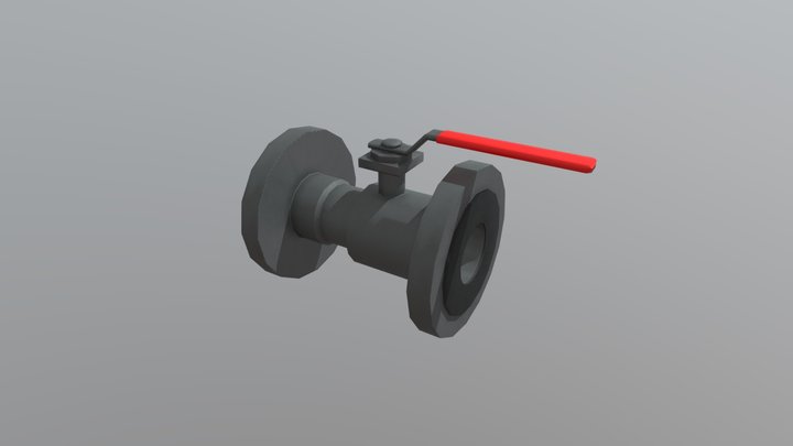Valve Low Poly 3D Model