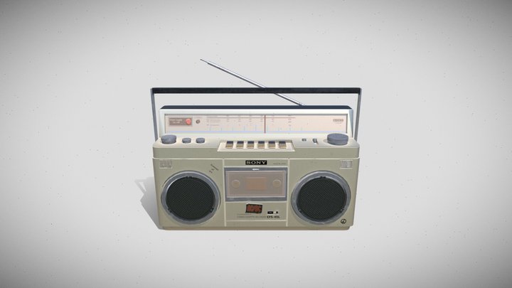 Boombox Game Prop 3D Model