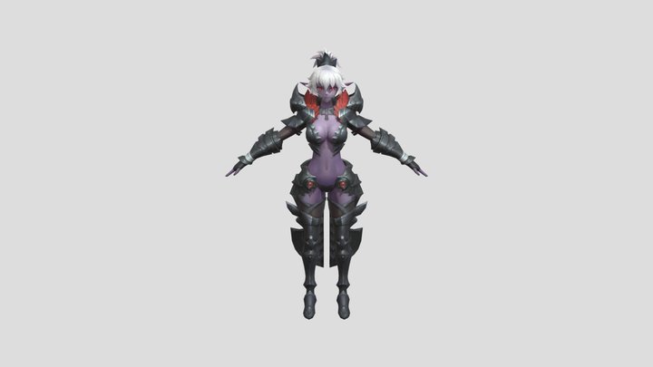 Raid_DarkElf_Sithrael_Vari01 King's raid 3D Model