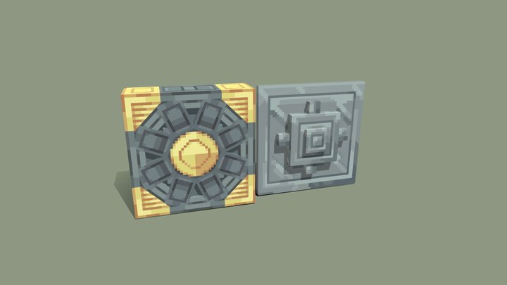 Cubic Vault Doors 3D Model