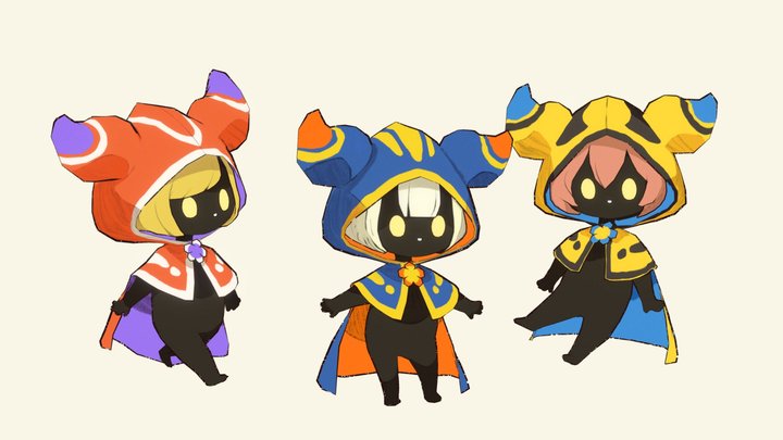 Sea slug girls 3D Model