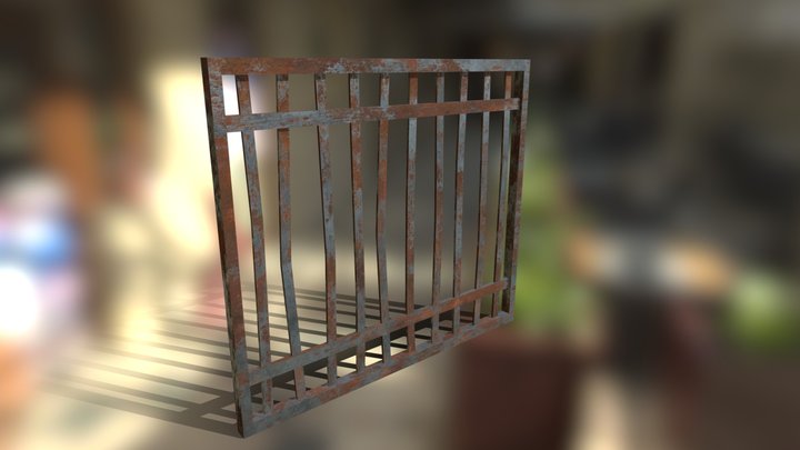 Metal Fence 1 3D Model