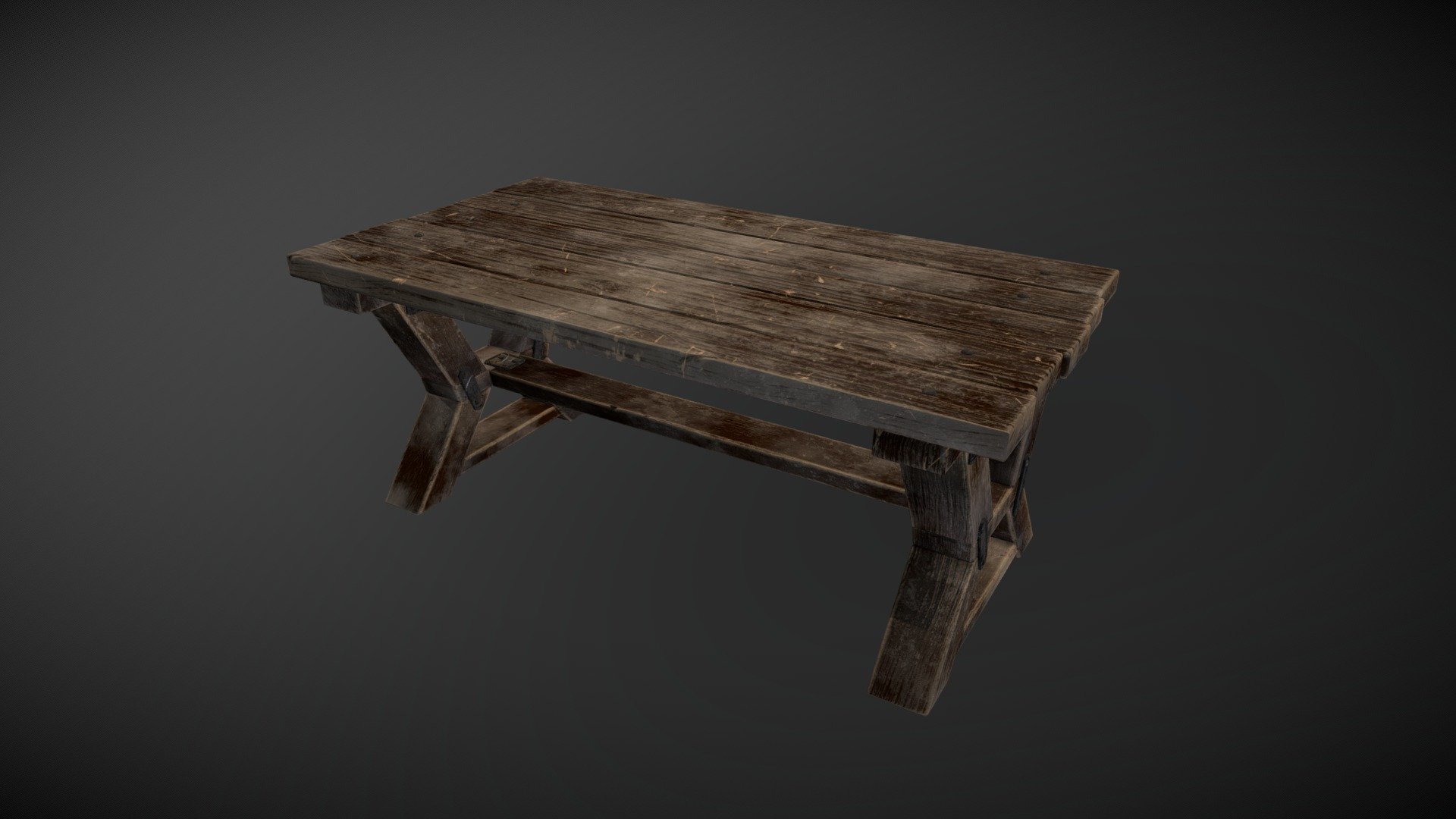 Old Wooden Table - Buy Royalty Free 3D model by Friederike Gröpler ...