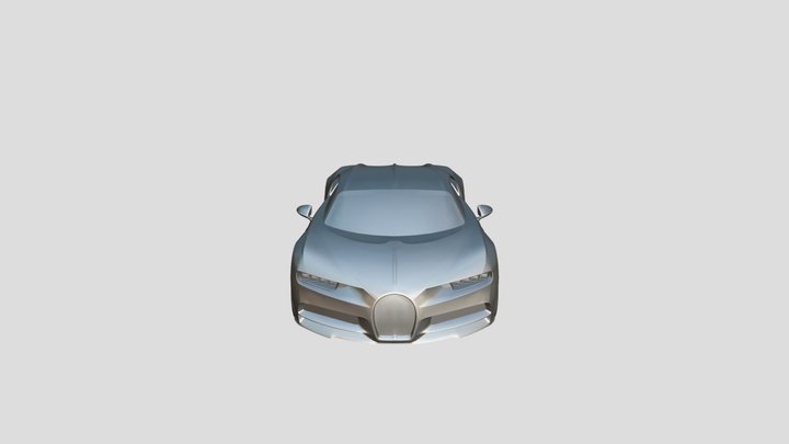 Bugatti Chiron Untextured 3D Model