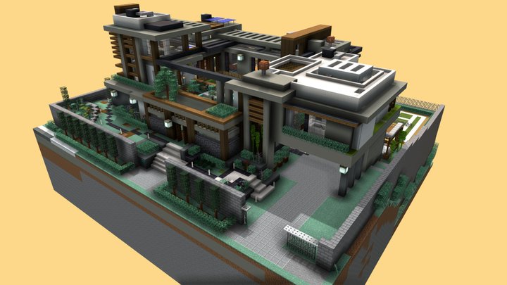 grey modernhouse 3D Model