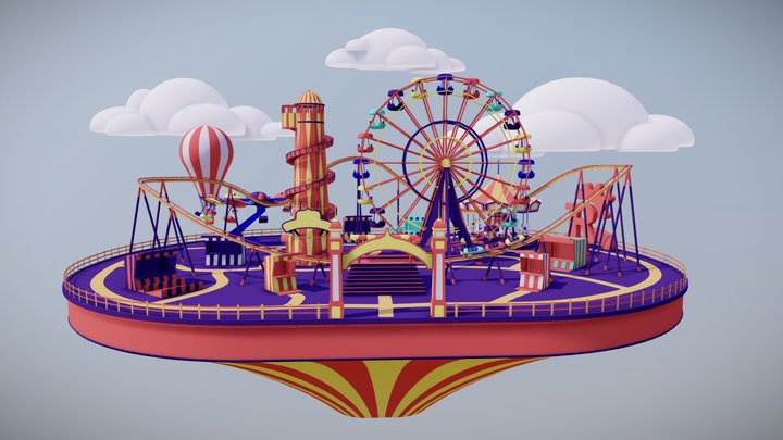 Rooster-Fairground-10yr-03A 3D Model
