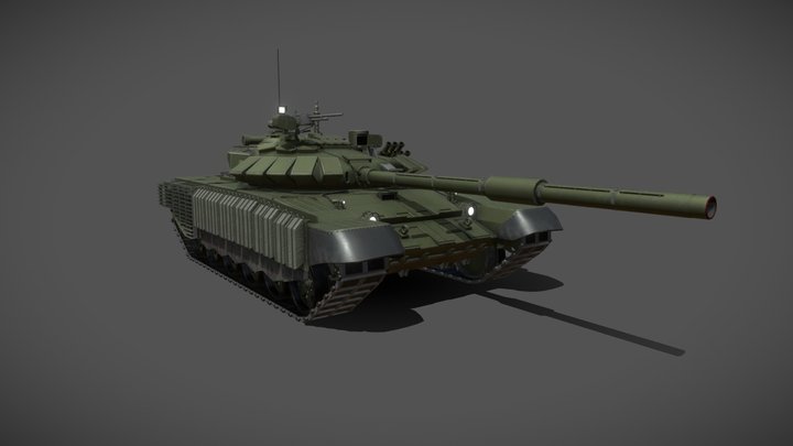 Russian T-72B3M Main Battle Tank 3D Model