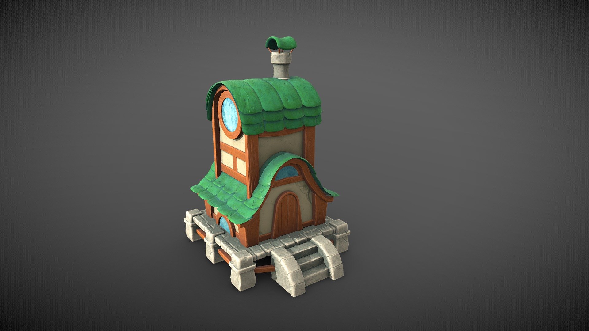 Stylized Two Tier House 3D Model By JerryTheCreator 3c14665 Sketchfab