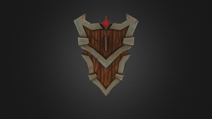 Wooden Shield 3D Model
