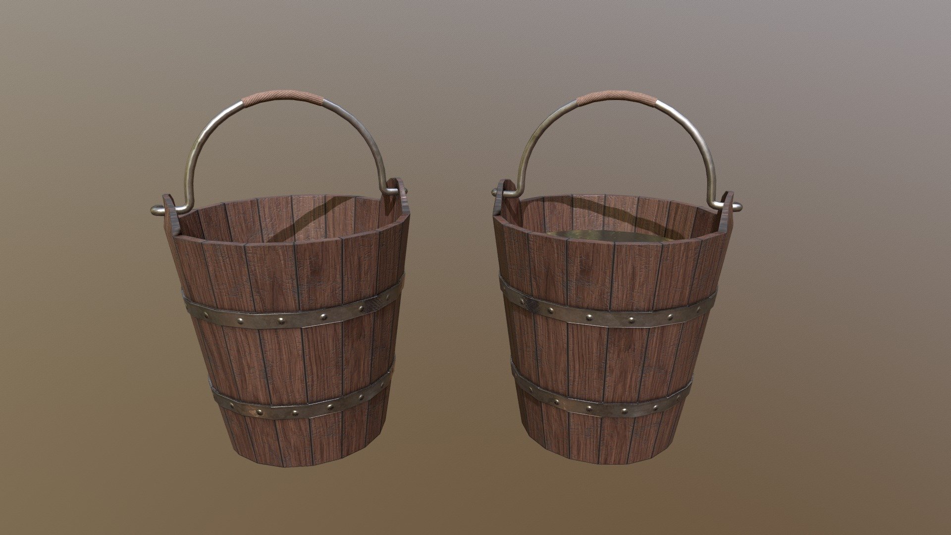 3D Medieval Bucket | Low-Poly Bucket