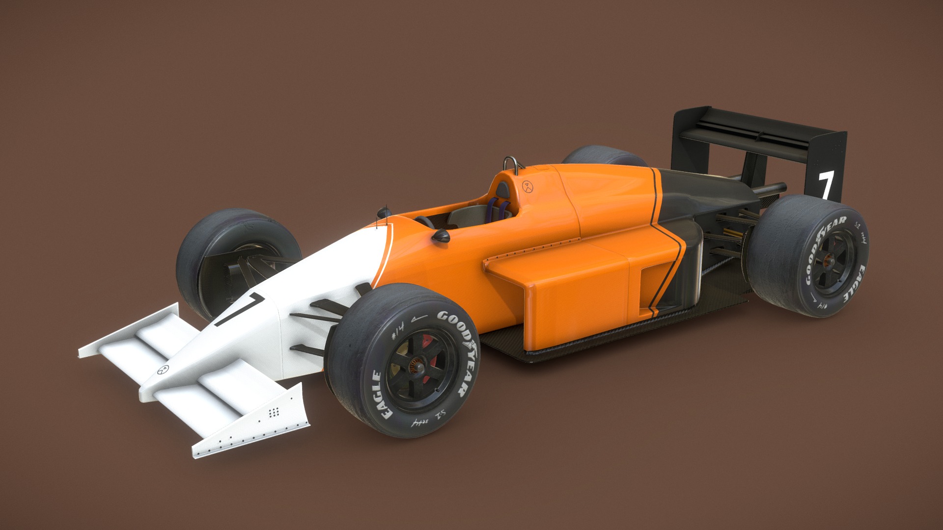 3D model F1 Generic Racecar 1980s - This is a 3D model of the F1 Generic Racecar 1980s. The 3D model is about a toy car on a table.