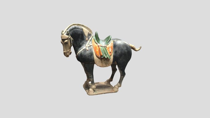 Sancai-glazed Pottery Horse 3D Model