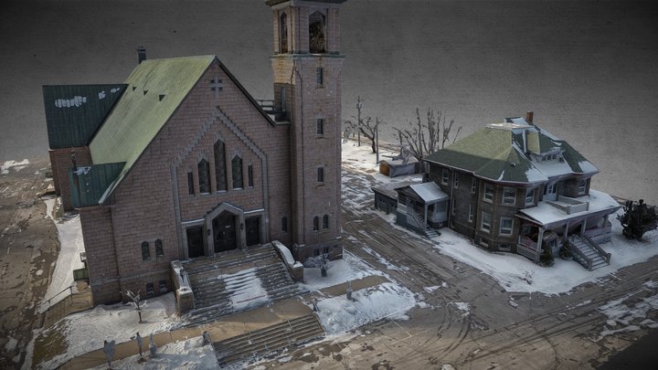 Catholic Church - New Brunswick, Canada 3D Model
