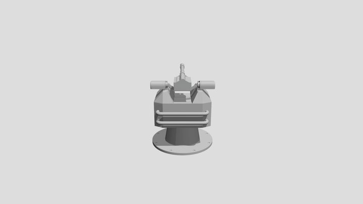 High Poly Turret Thibau Verberckmoes 3D Model