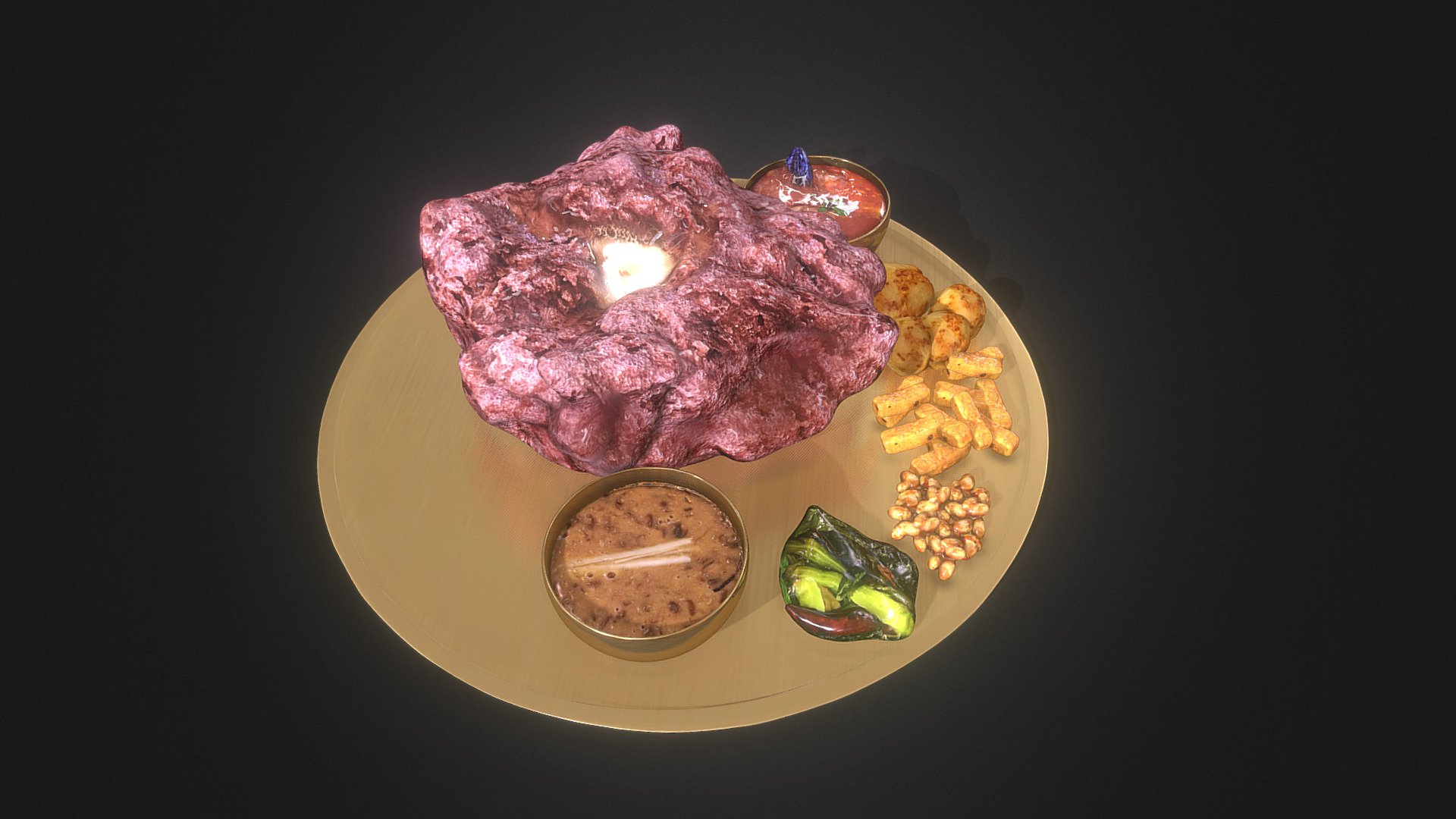 Nepalese cuisine "Dhindo" 2