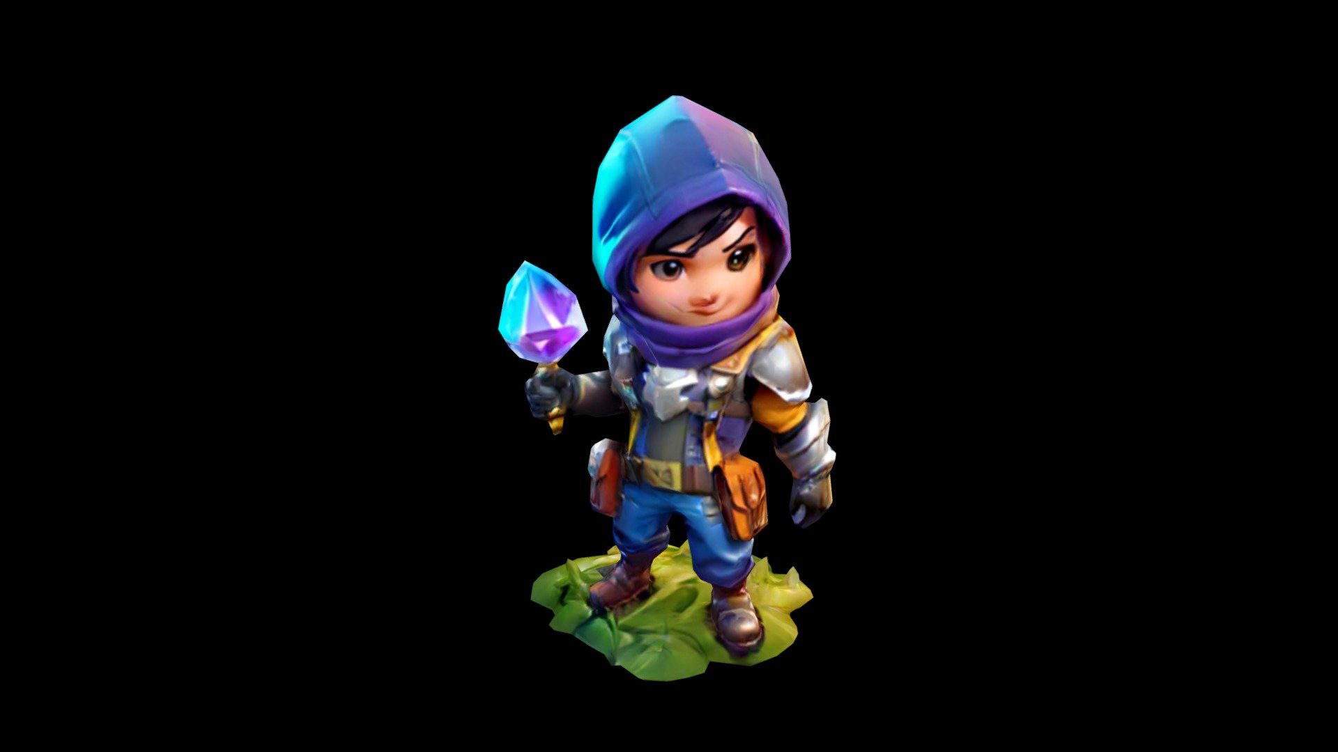 An animated character from a mobile game poses c - Download Free 3D ...