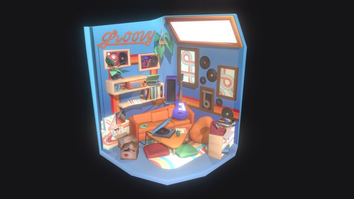 DAECrib - Vinyl Store Lounge 3D Model