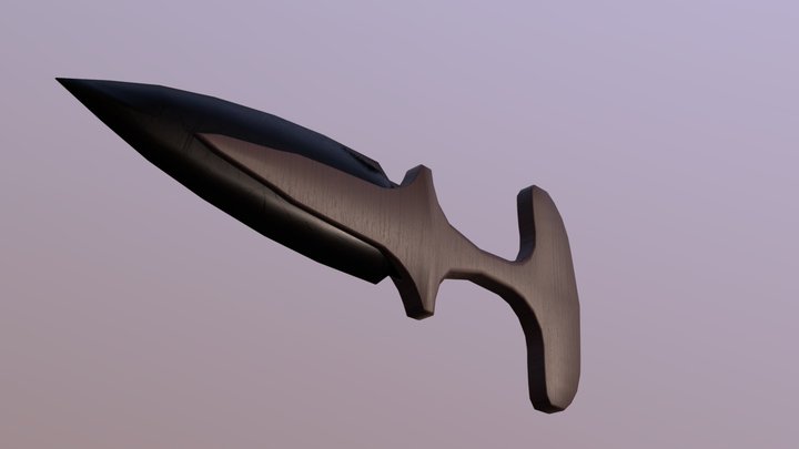 A strange low poly knife 3D Model