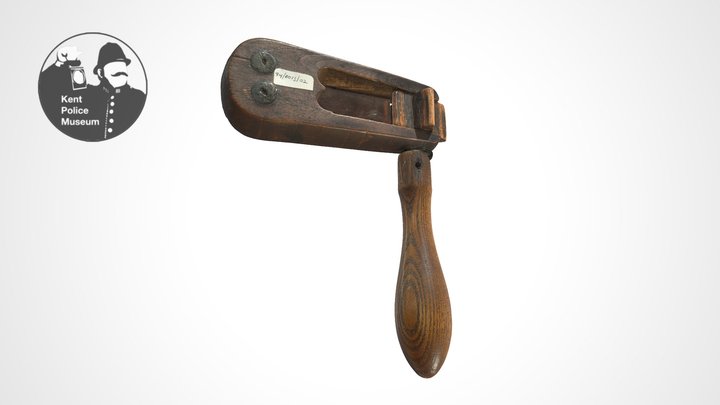 Victorian Wooden Police Rattle 3D Model