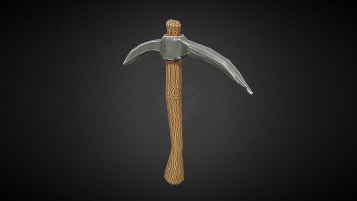 Stylized Pickaxe 3D Model