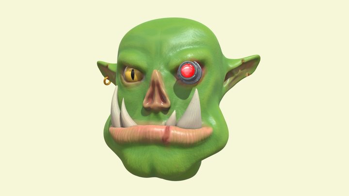Ork Head 3D Model