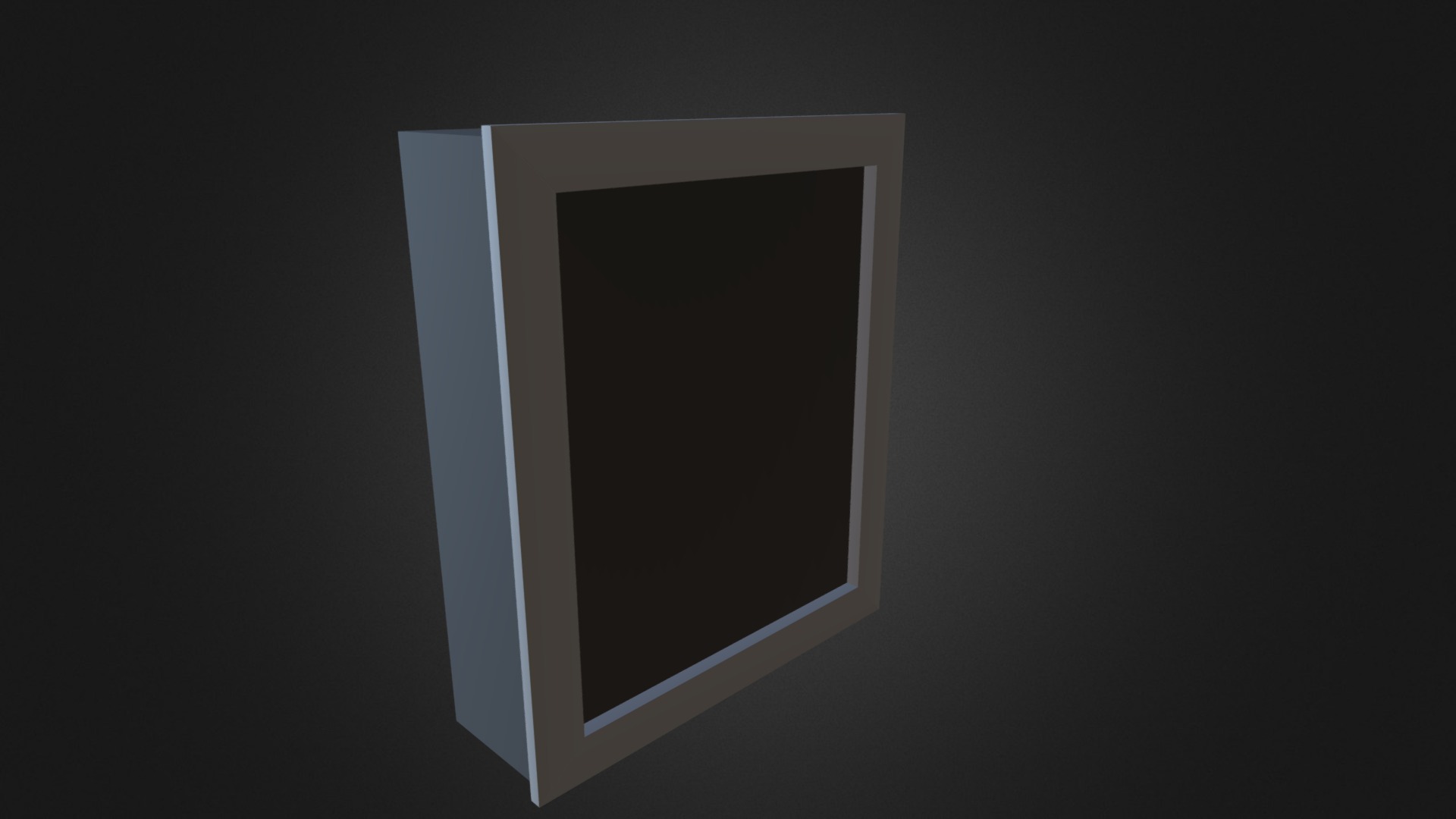 3D model Wall-mounted Aquarium - This is a 3D model of the Wall-mounted Aquarium. The 3D model is about a white square with a black background.