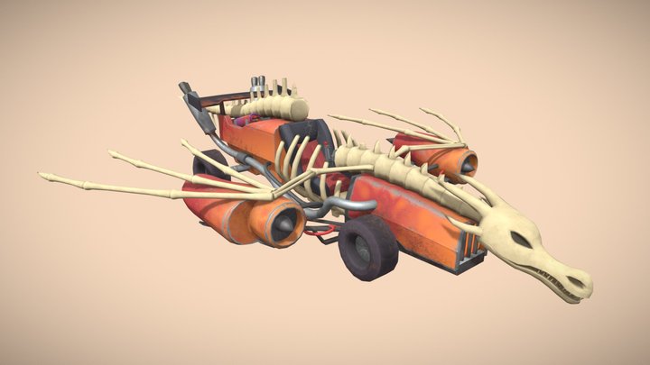 DAE Moustachekart - Dragon Kart 3D Model