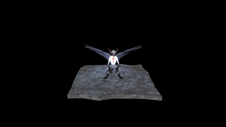 White Fatalis Monster Girl 3D Model