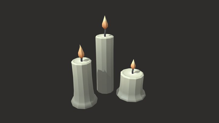 Candles Set 3D Model