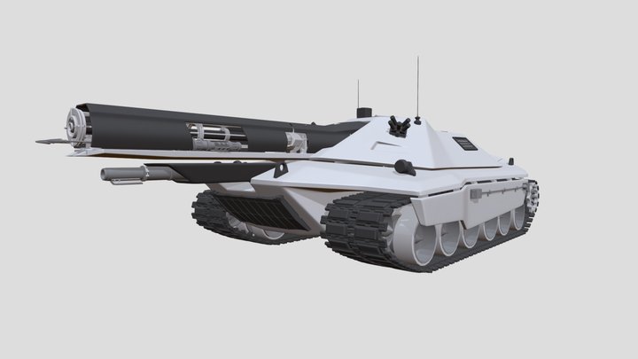 Sci-Fi Future Tank Concept 3D Model