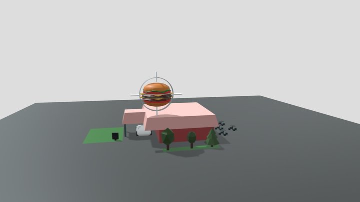 Burger restaurant 3D Model