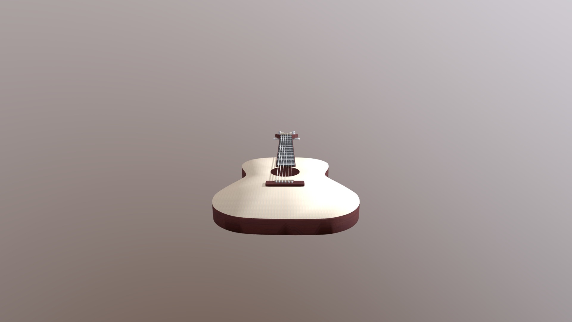 3D model Guitar - This is a 3D model of the Guitar. The 3D model is about a light bulb with a flag on it.