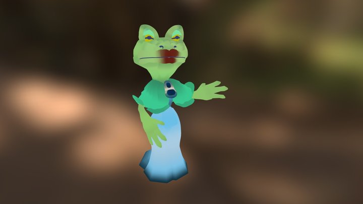 Pondon Frog Lady-idle 3D Model