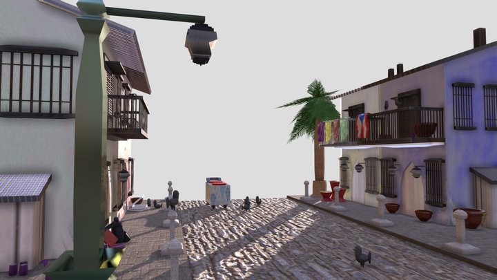 Viejo San Juan-Street 3D Model