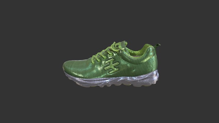 HyperHero Green Sport Shoe with Sole 3D Model