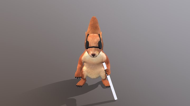 Blind Squirrel 3D Model
