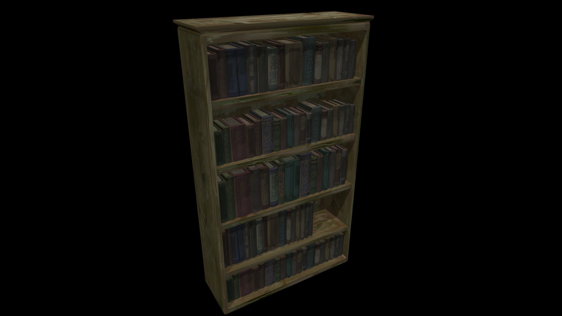 low poly bookshelf Download Free 3D model by AlexFG [3c2821a] Sketchfab