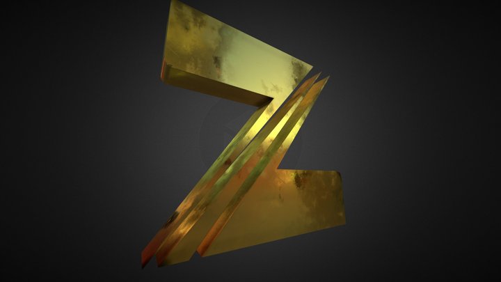 Golden Logo ZION / Z Alone 3D Model