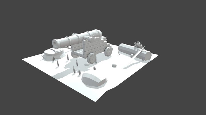 Cannon Environment bake (wip) 3D Model